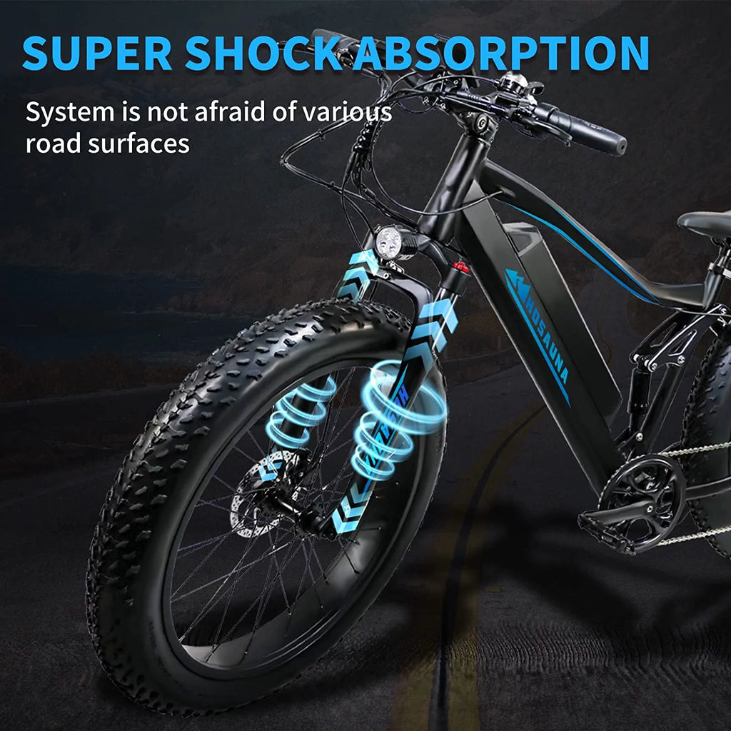 500W 26'' Fat Tire Electric Mountain Bike X918