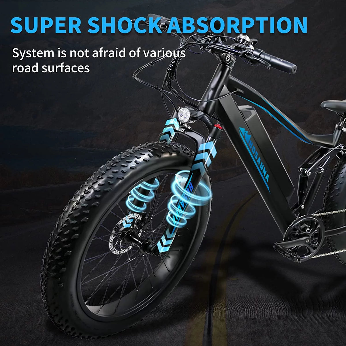 500W 26'' Fat Tire Electric Mountain Bike X918