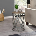 Galvanized Table, Weathered Brown, Wood, 13.5 x 13.5 x 20 in C3652