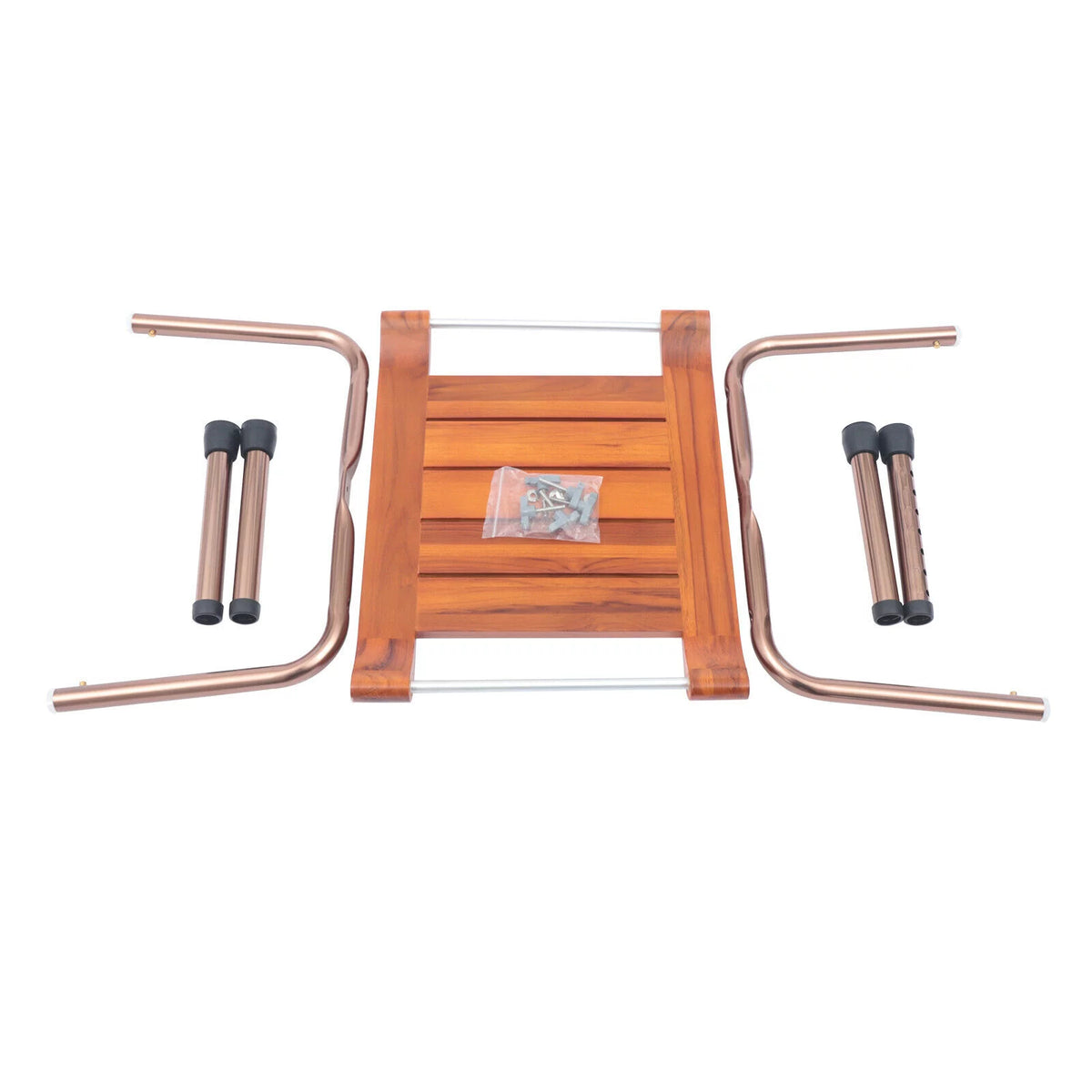 Adjustable Teak Bath Bench Shower Chair 300lbs I991577