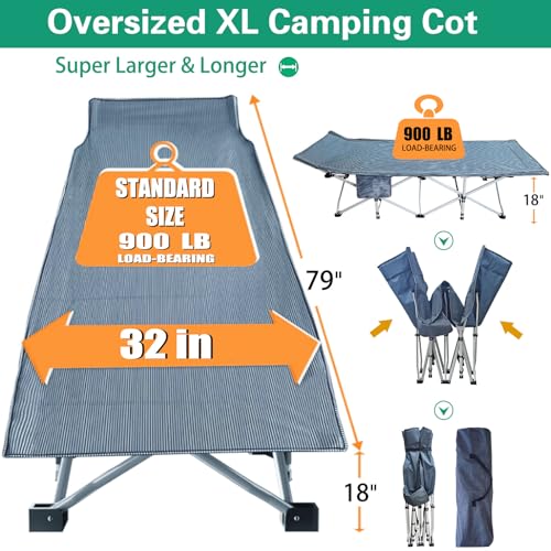 Folding Cot with Thick Pad Heavy Duty Oxford with Carry Bag J556