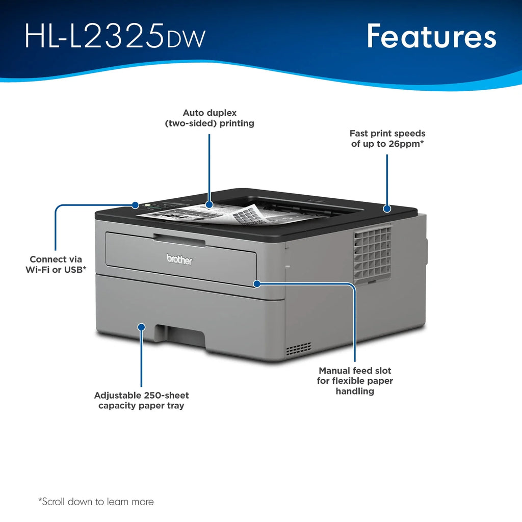 Monochrome Laser Printer with Wireless Networking and Duplex Printing N1953