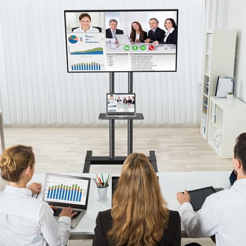 Rolling TV Stand on Wheels for 32-83 Inch Screens up to 110lbs V449156