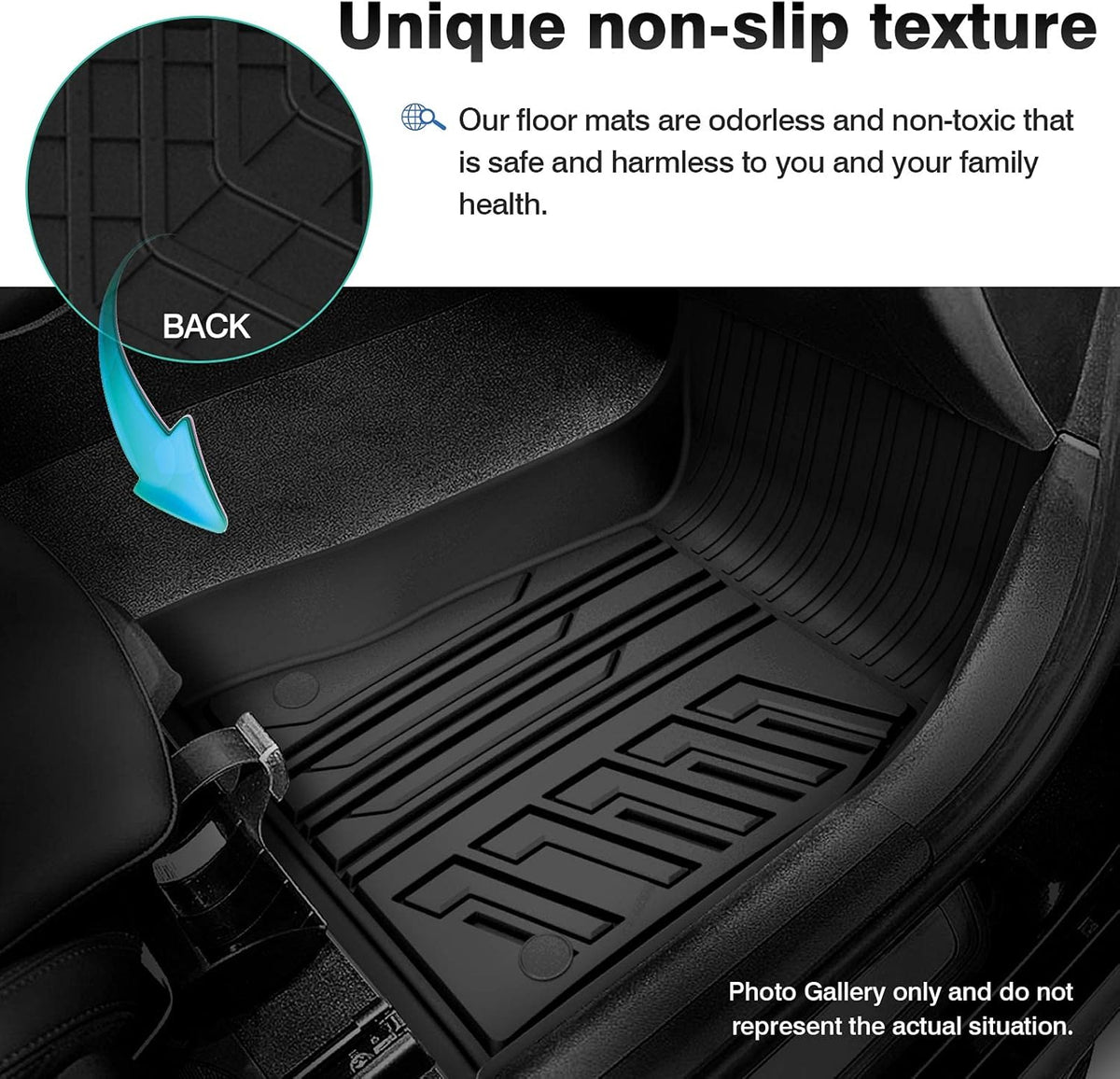 All-Weather Car Floor Mats Full Set TPE T205