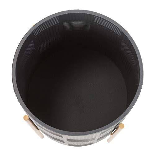 Black & Gold Set of 2 Planters X803894