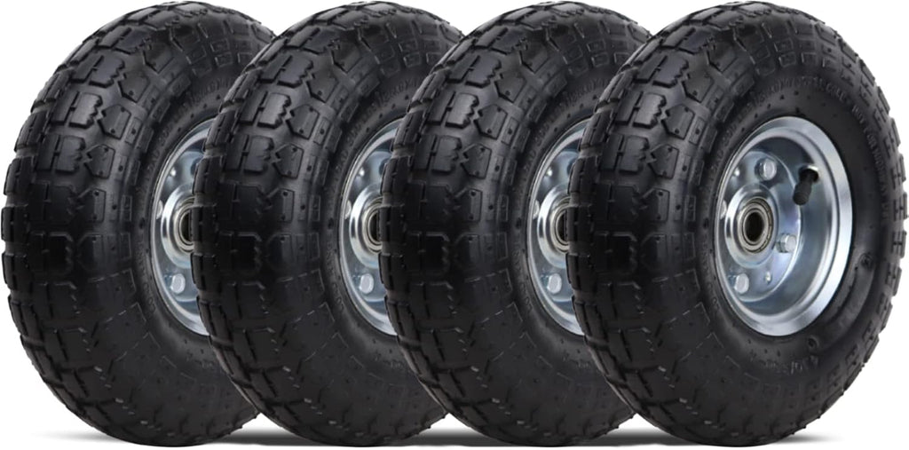 4 Pack 4.10/3.50-4 Pneumatic Air Filled Wheels/Tires X50504