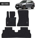 Compatible with Car Floor Mat Carpet for BMW X5 (2014-2018) F15, All Weather Heavy Duty Floor Mat Set Waterproof Stain-Resistant (Black) E638