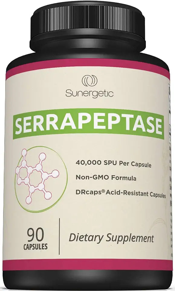 Serrapeptase Enzyme Supplement 90 Enteric Coated Capsules H630