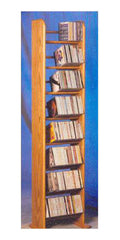 8 Row Dowel Tower CD Rack (Honey Oak) M758113
