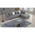 Gray Faux Leather Sectional with Right Facing Chaise S545
