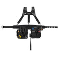 Black 14-Pocket Electrician Tool Belt with Suspenders U19605