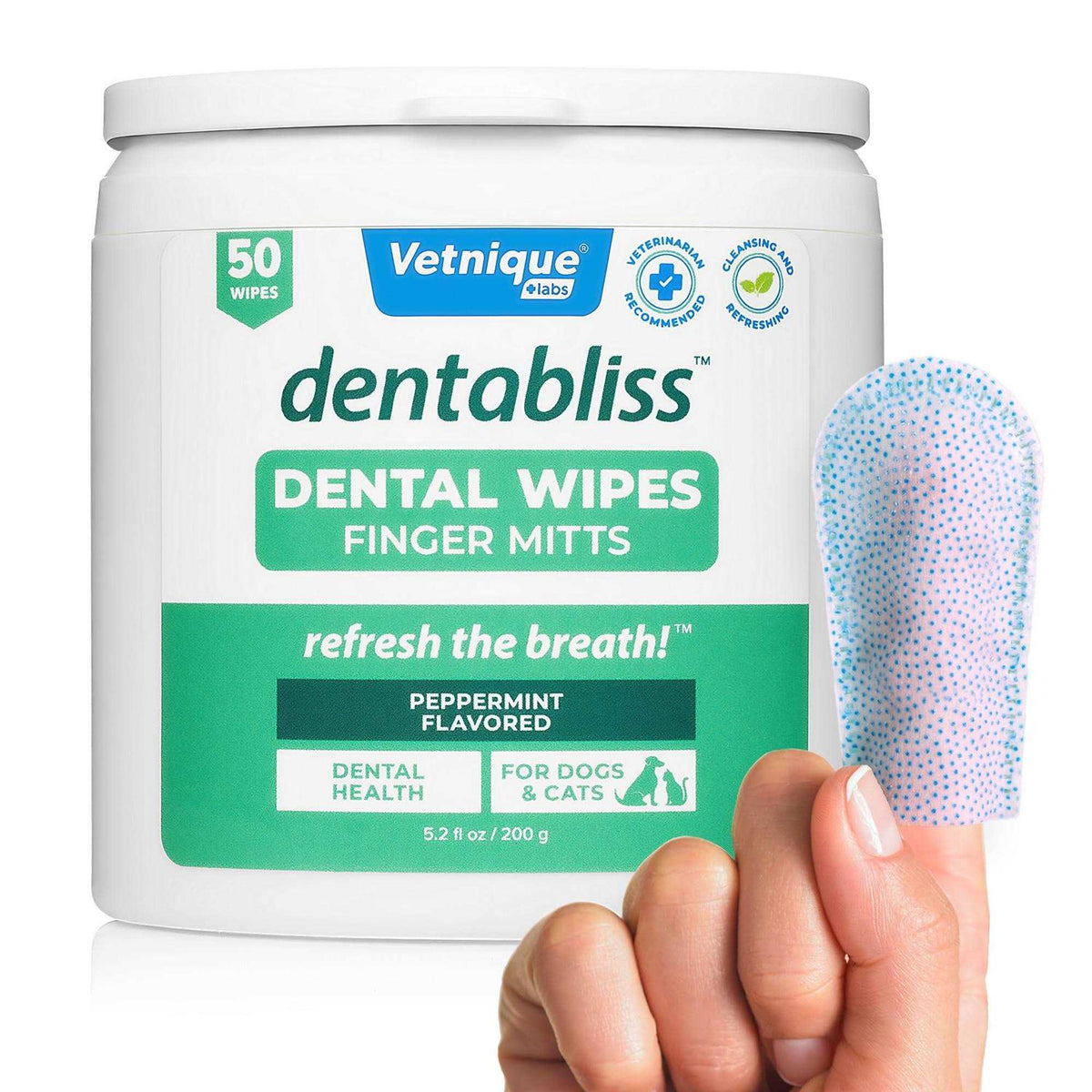 Dental Wipes Finger Mitts 50 Count Jar W830997