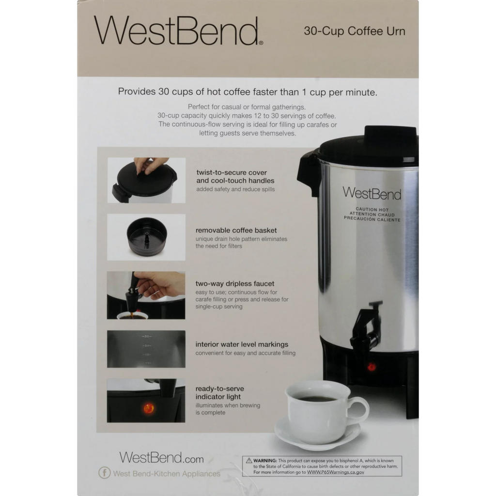 30-Cup Aluminum Urn N6193