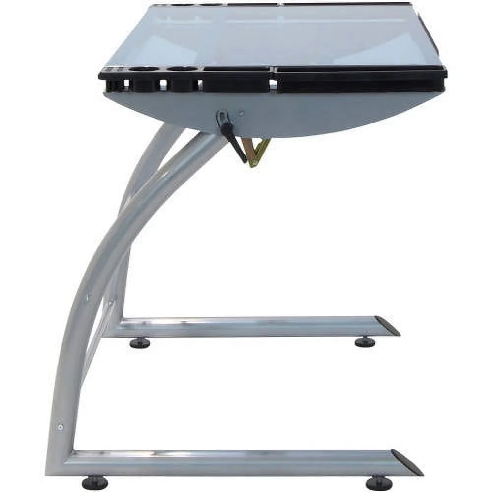 Adjustable Glass Top Crafting Table K7594