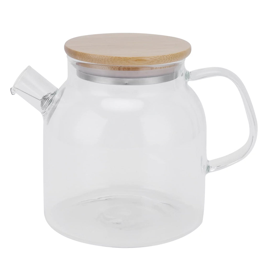 Transparent Glass Tea Pot 600ml Heat Resistant U587002