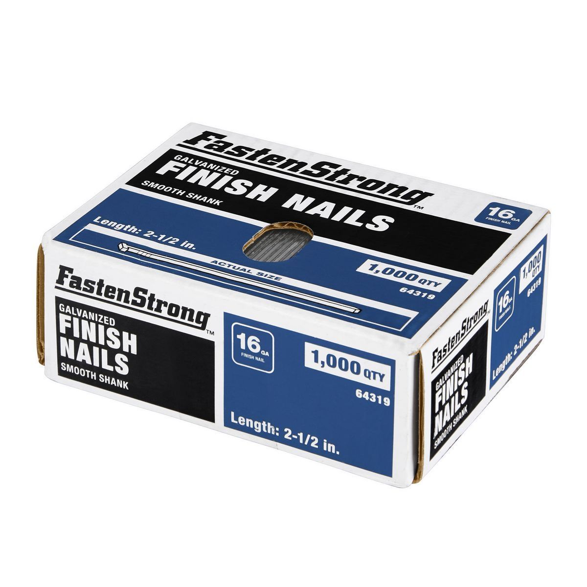 2-1/2 in. 16 GA Galvanized Finish Nails, 1000 Piece K374