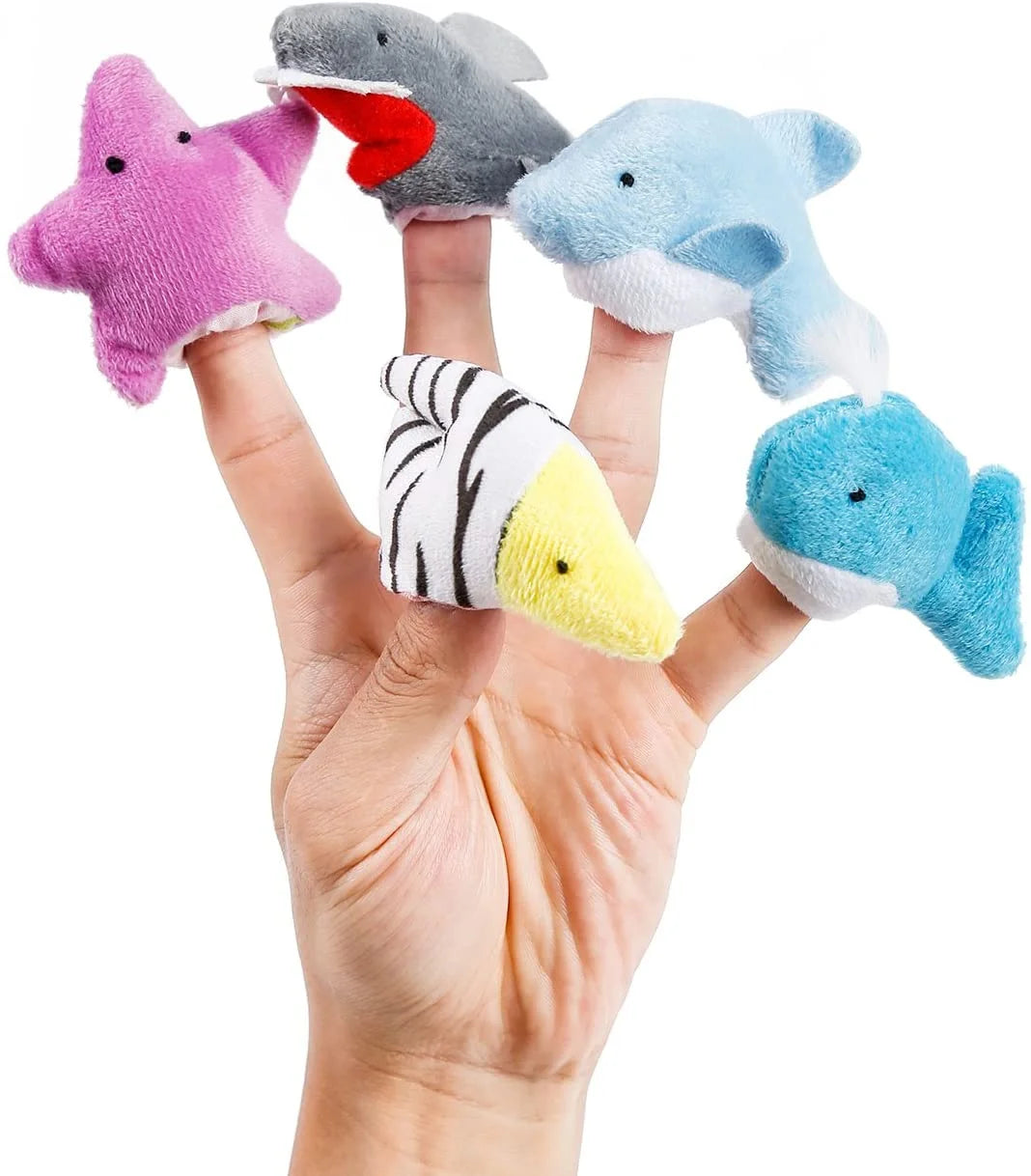 20 PCS Soft Velvet Animal Finger Puppets Toys F9018