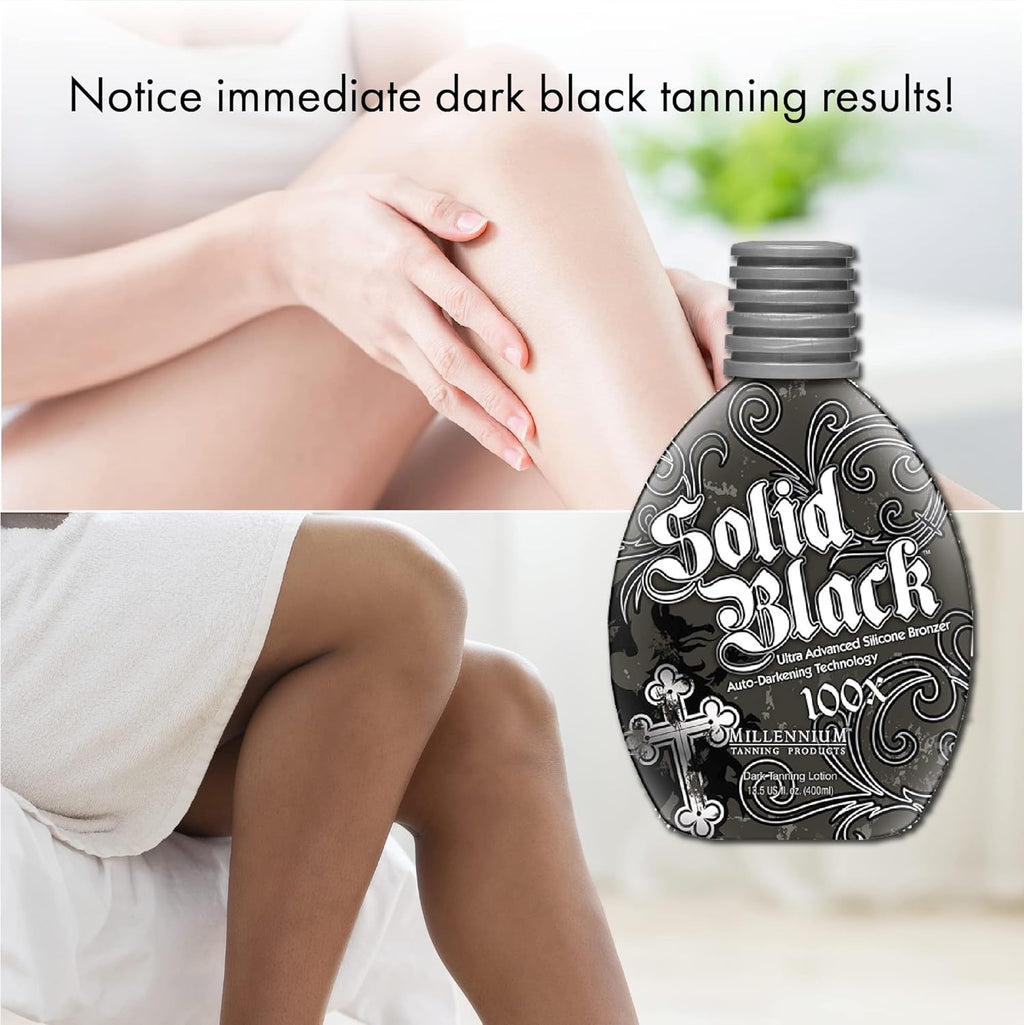 Solid Black 100X Indoor Tanning Lotion, 13.5 Fluid Ounces, 3-pack X66926