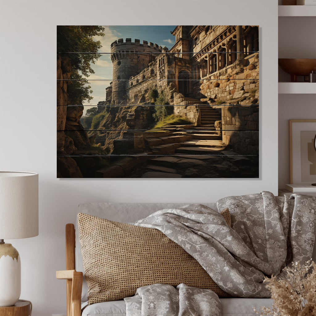 Natural Pine Wood Architecture Print F46498