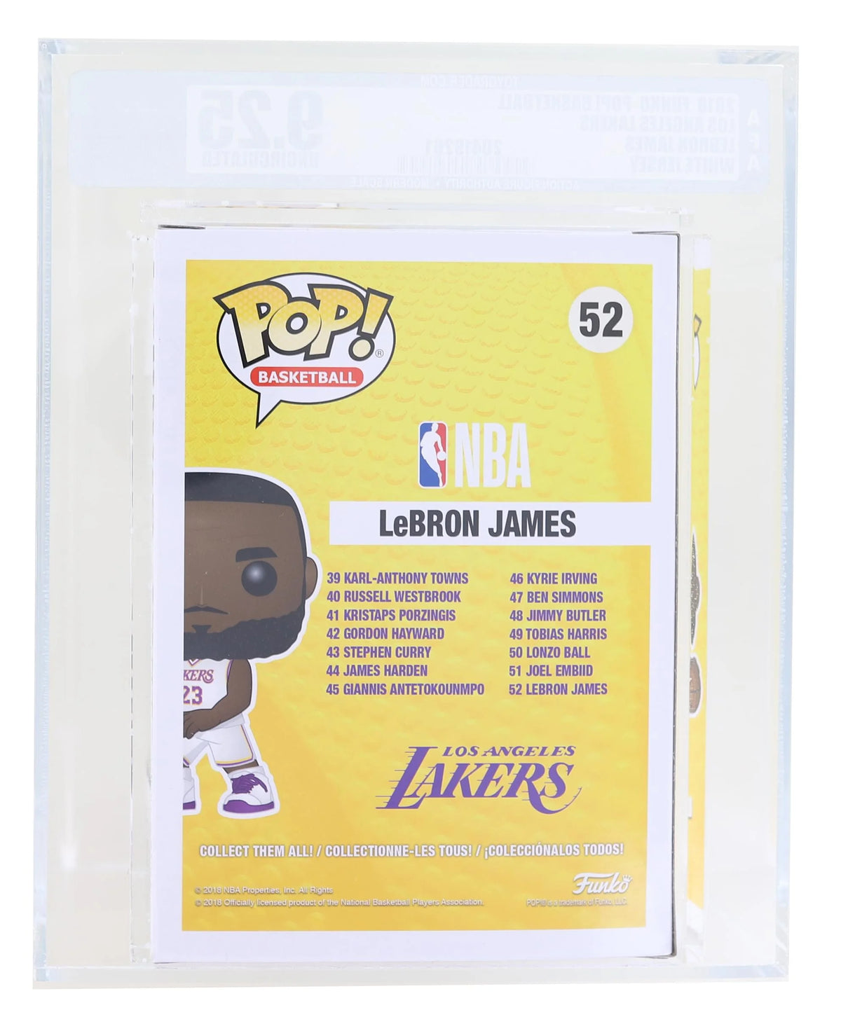 LA Lakers NBA Funko POP Vinyl Figure Lebron James White Jersey K599