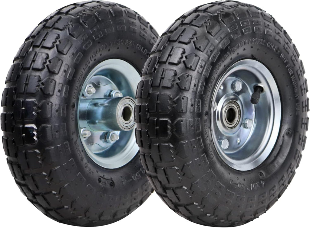 4 Pack 4.10/3.50-4 Pneumatic Air Filled Wheels/Tires X50504