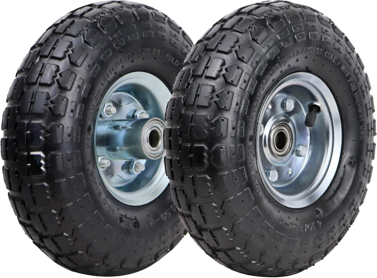 4 Pack 4.10/3.50-4 Pneumatic Air Filled Wheels/Tires X50504