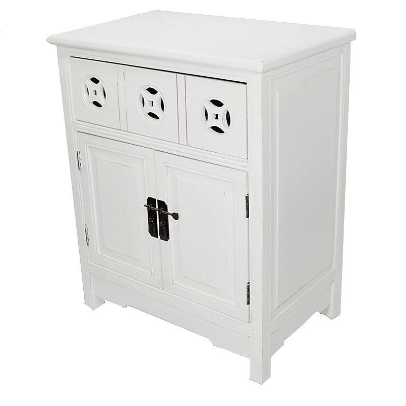 White 1 Drawer 2 Doors Accent Cabinet I26236