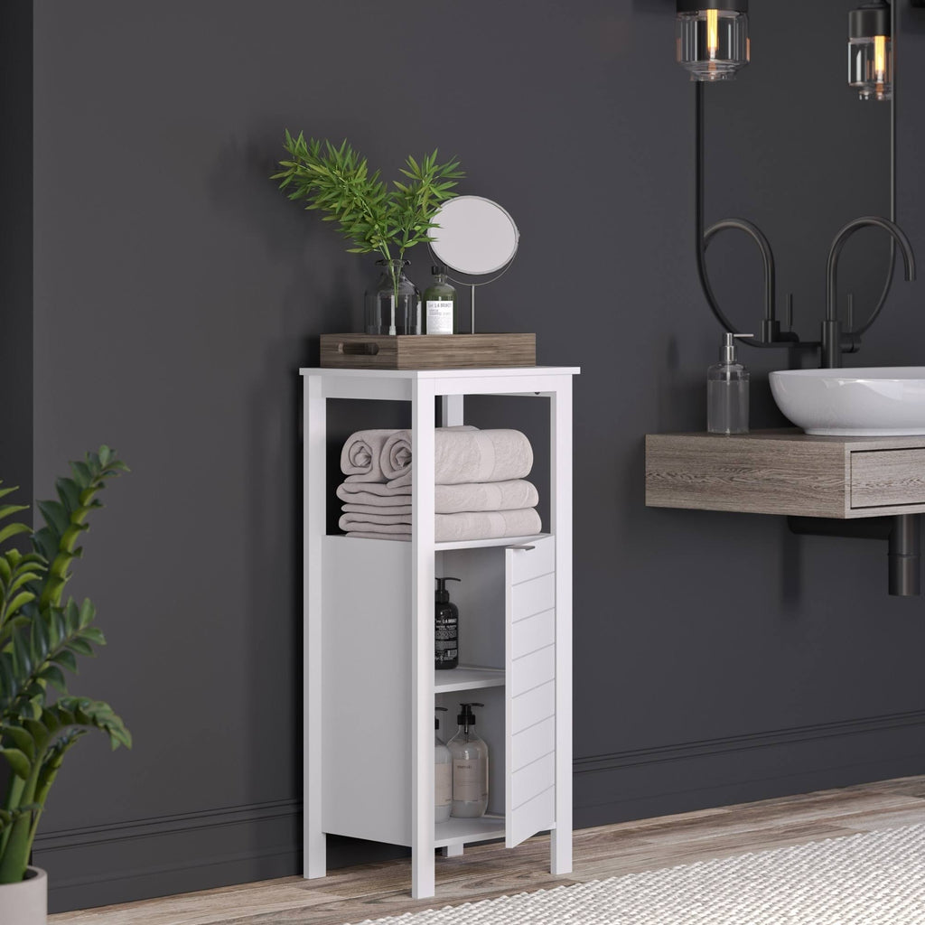 Gray Single Door Floor Cabinet V82677