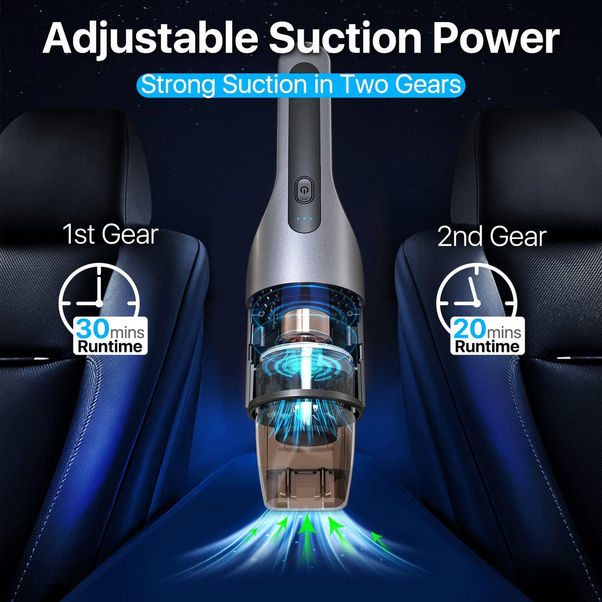 Portable Rechargeable Handheld Car Vacuum J419767