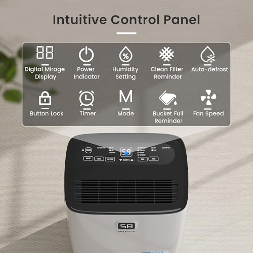 0.48 Gallon Dehumidifier with Auto or Manual Drainage D3928