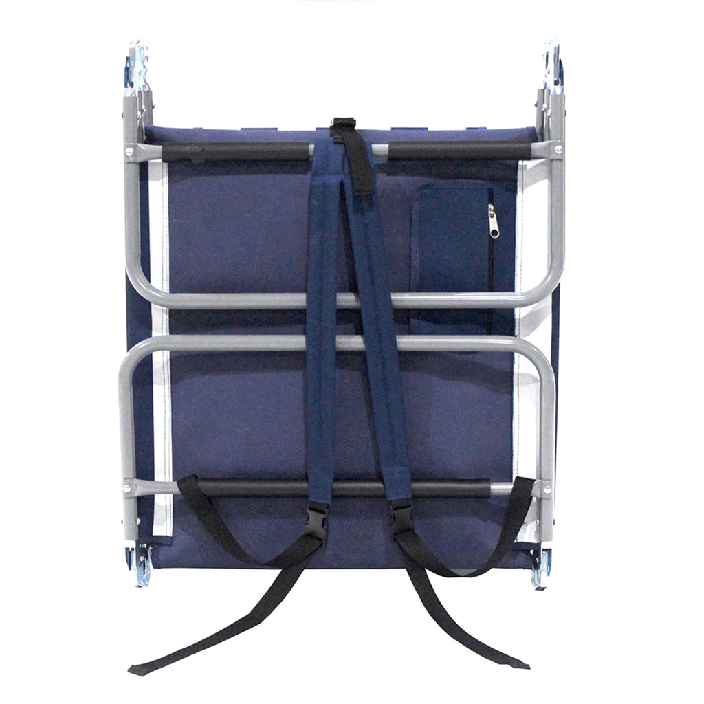 Navy Stripe 2 Pack Chaise Lounge Chair with Storage Bag P624