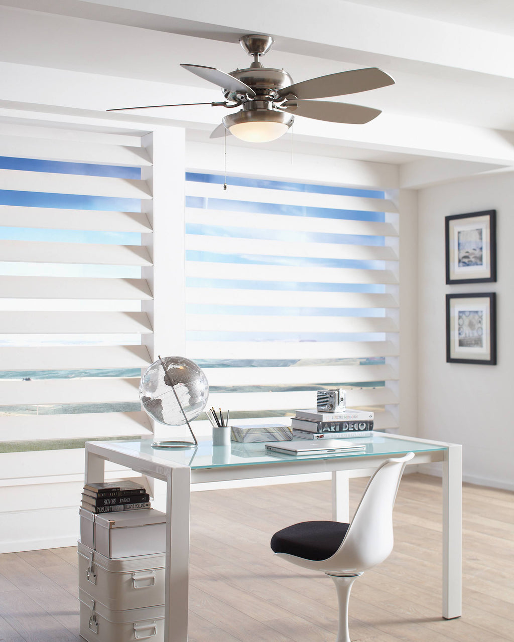 Brushed Steel Ceiling Fan C2253