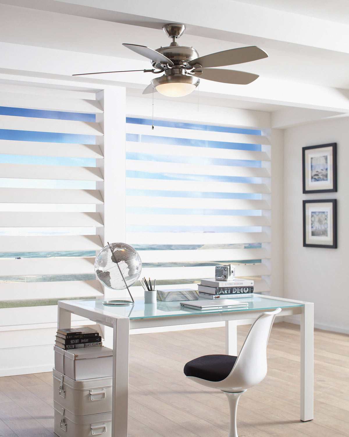 Brushed Steel Ceiling Fan C2253