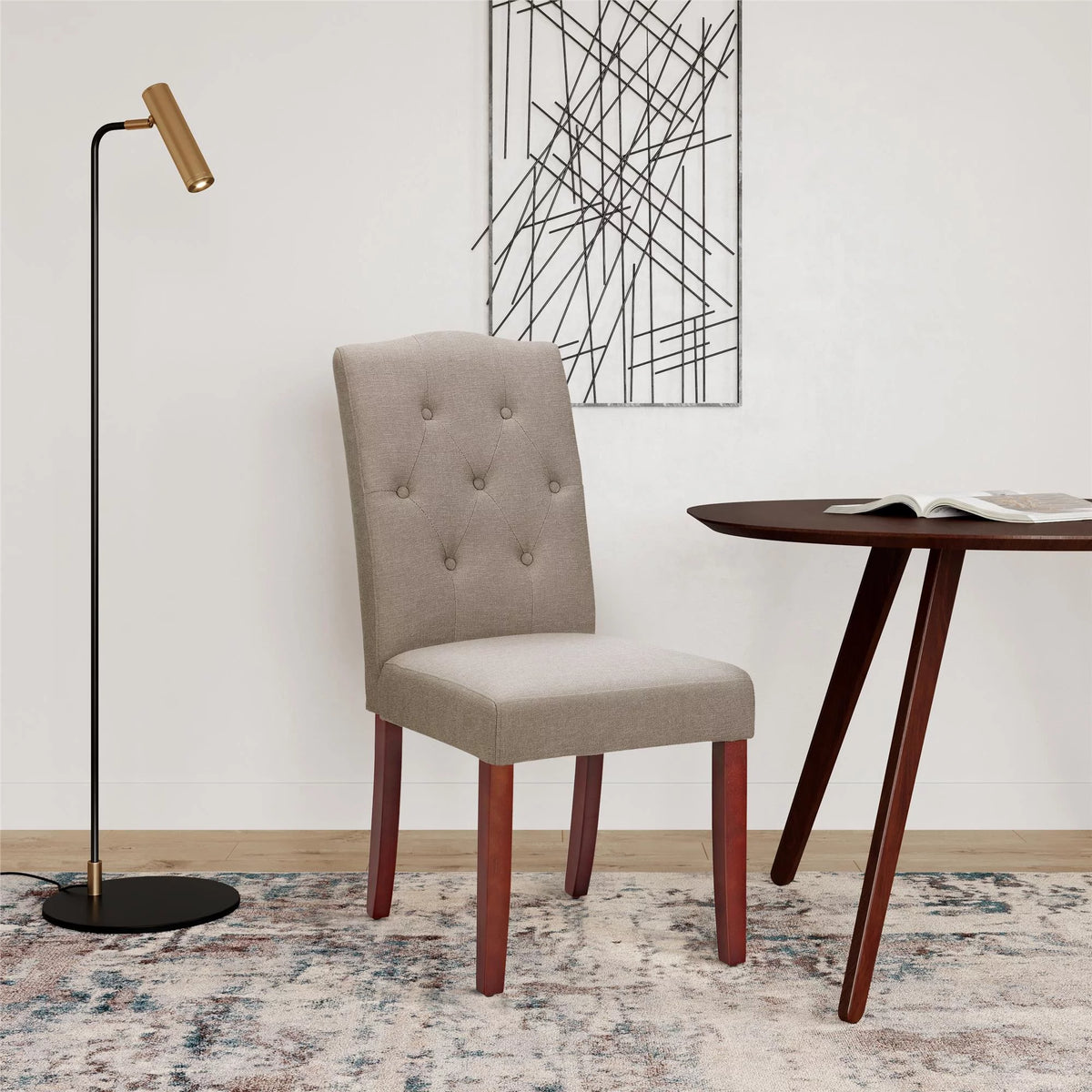 7-Piece Dining Set with Upholstered Chairs X89433