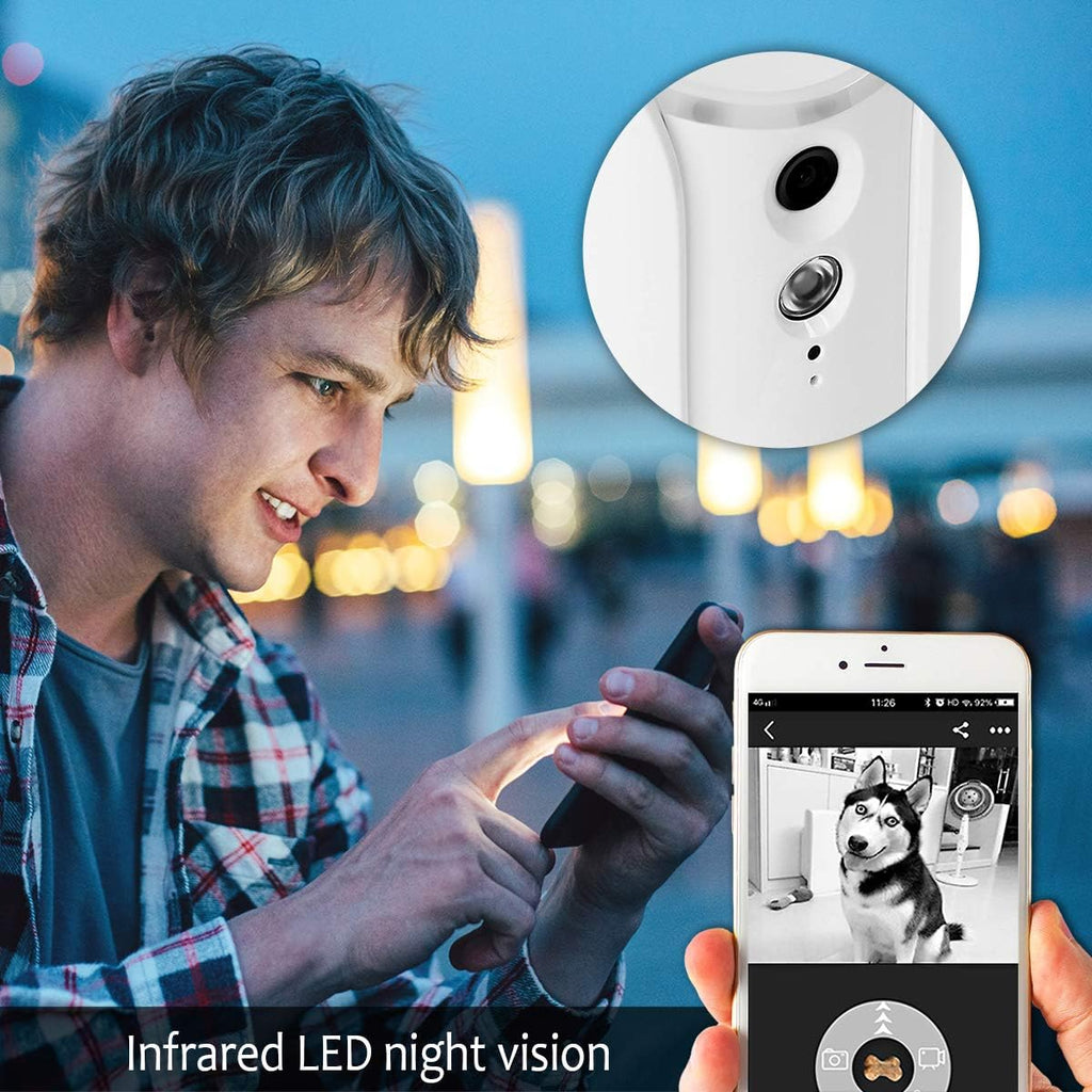 Dog Camera Treat Dispenser with Two-Way Audio and Night Vision V43221