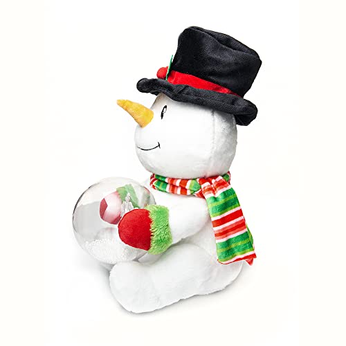 Animated Christmas Snowman LED Light Plush Toy 12 Inches V9321