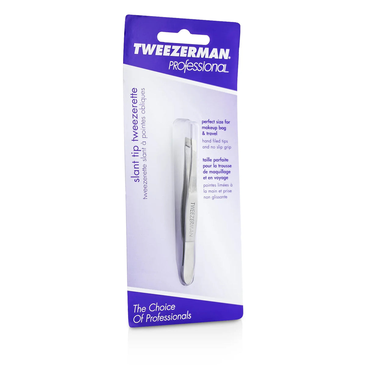 Stainless Steel Slant Tip Tweezer F923