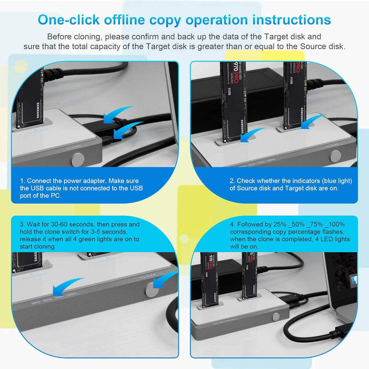 M.2 NVMe Dual-Bay Docking Station J864764