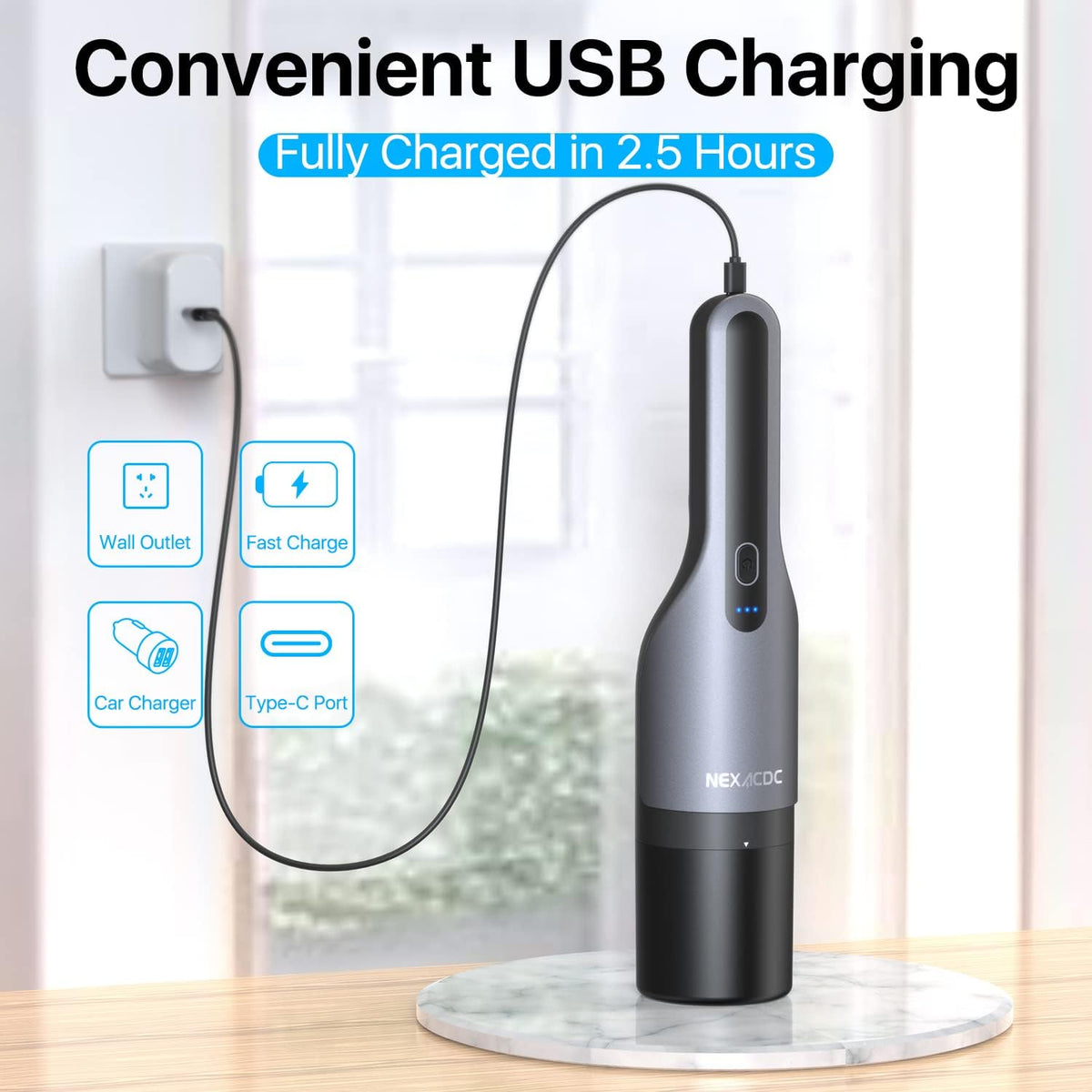 Portable Rechargeable Handheld Car Vacuum J419767