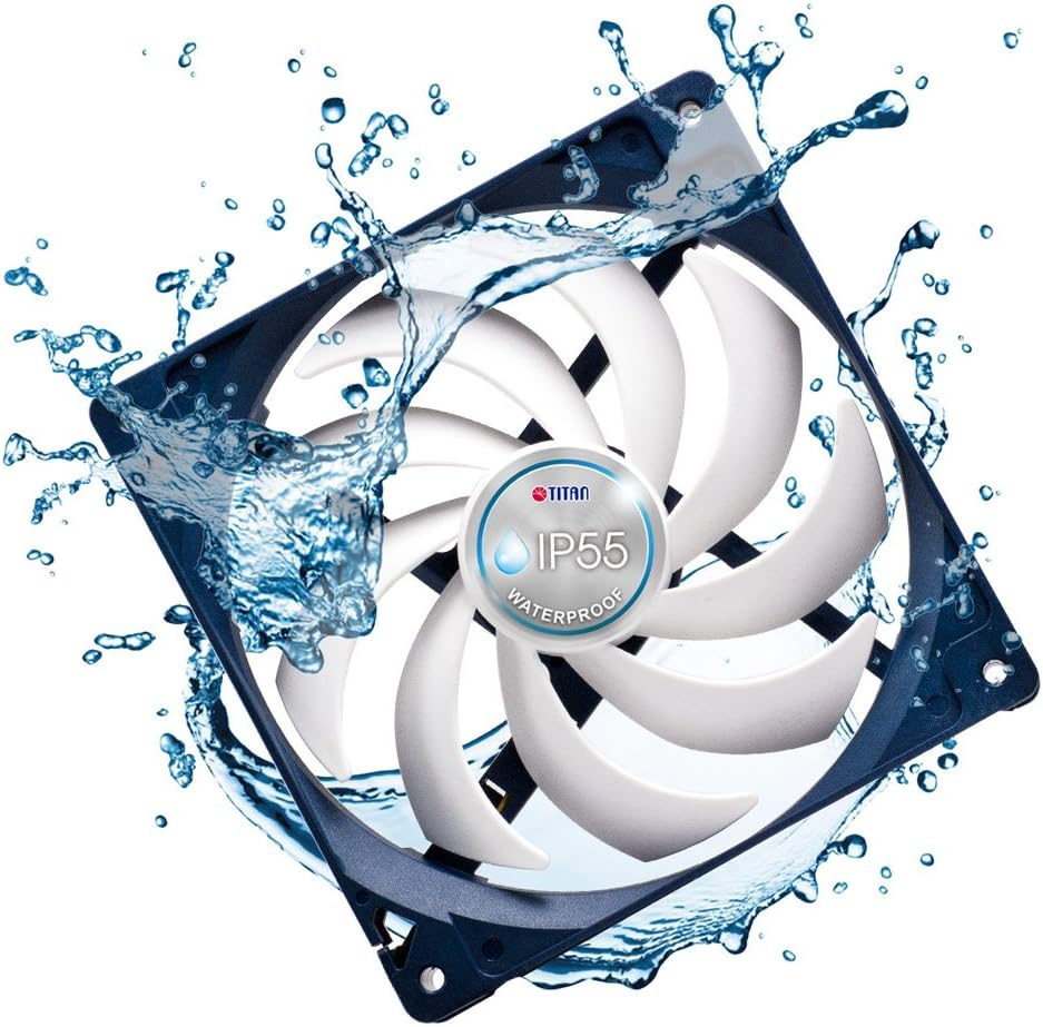 12V DC IP55 Waterproof Dustproof Cooling Fan 140mm 2 Pack Y108796
