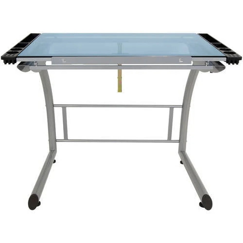 Adjustable Glass Top Crafting Table K7594