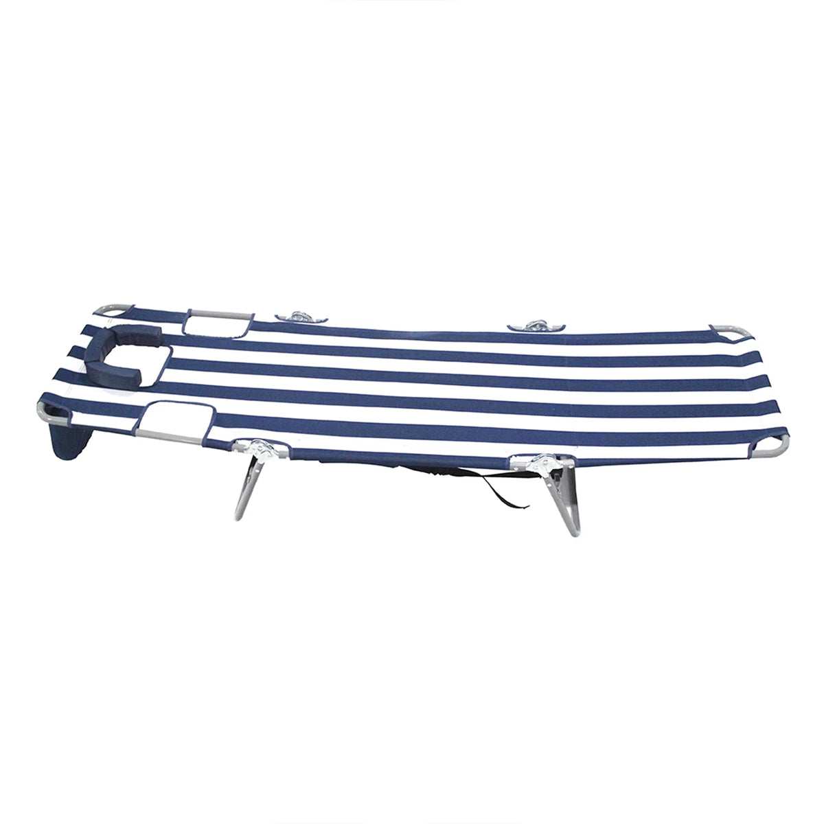 Navy Stripe 2 Pack Chaise Lounge Chair with Storage Bag P624