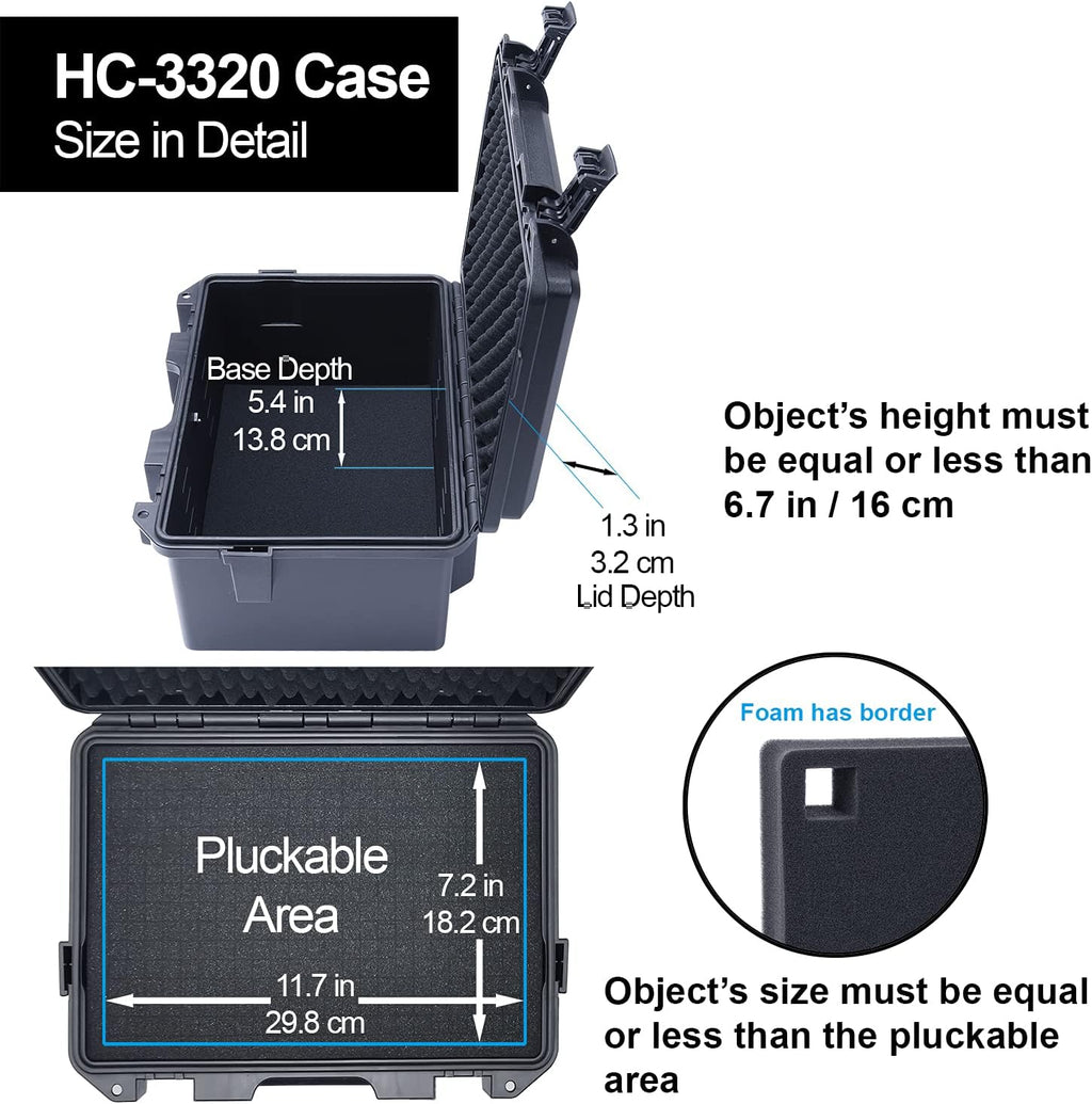Waterproof Hard Case with Customizable Foam Insert H337454