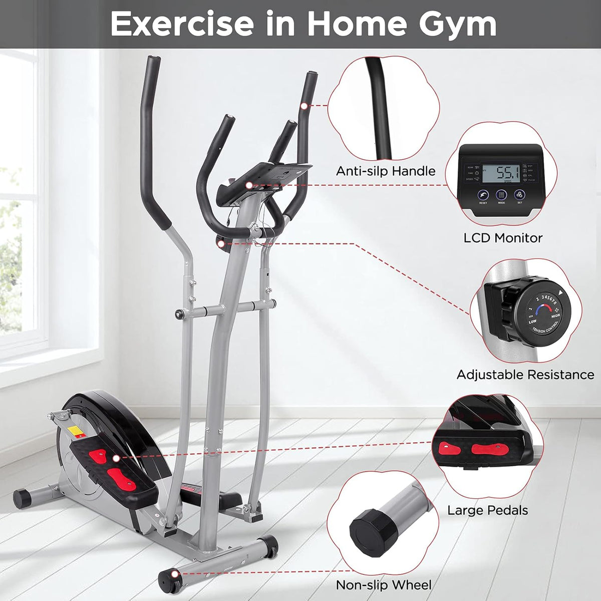 Elliptical Machine with LCD Monitor I5653