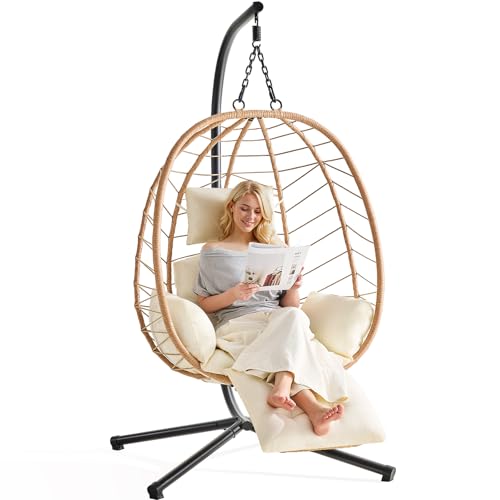 Hanging Egg Chair with Cushion and Stand C409220