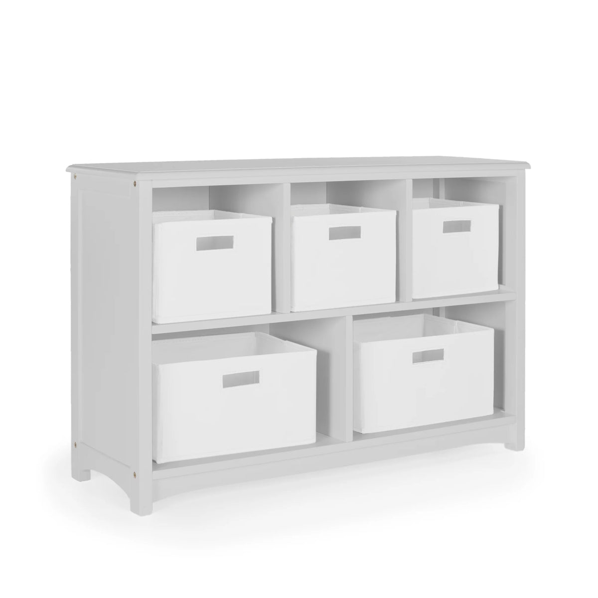 Gray Wooden 5-Compartment Bookshelf M290