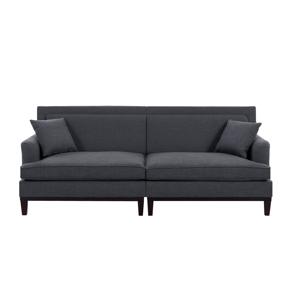 Gray Upholstered Sofa with Wooden Legs N4539