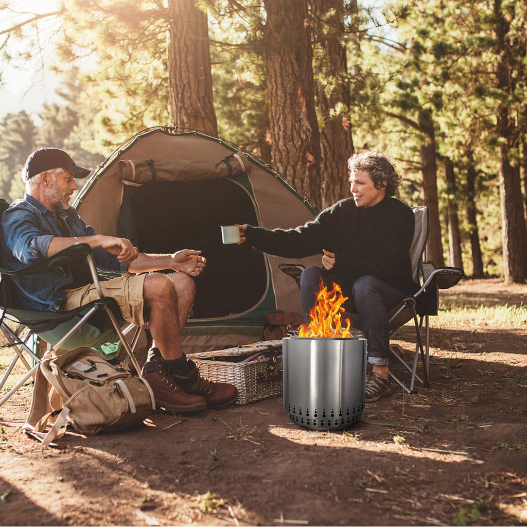 17 Stainless Steel Portable Smokeless Fire Pit C883275