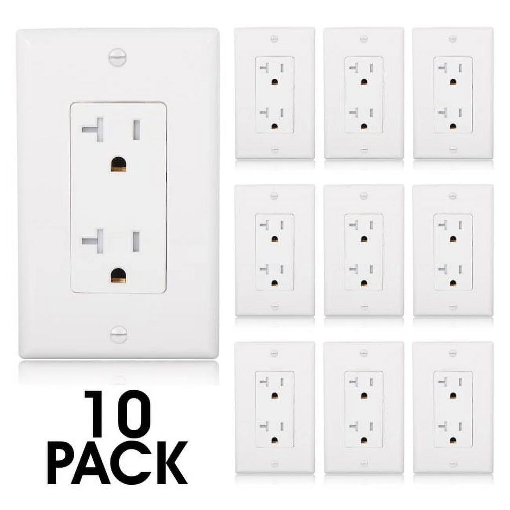 20A Tamper Resistant Decorative Electrical Outlet 10 Pack G797200