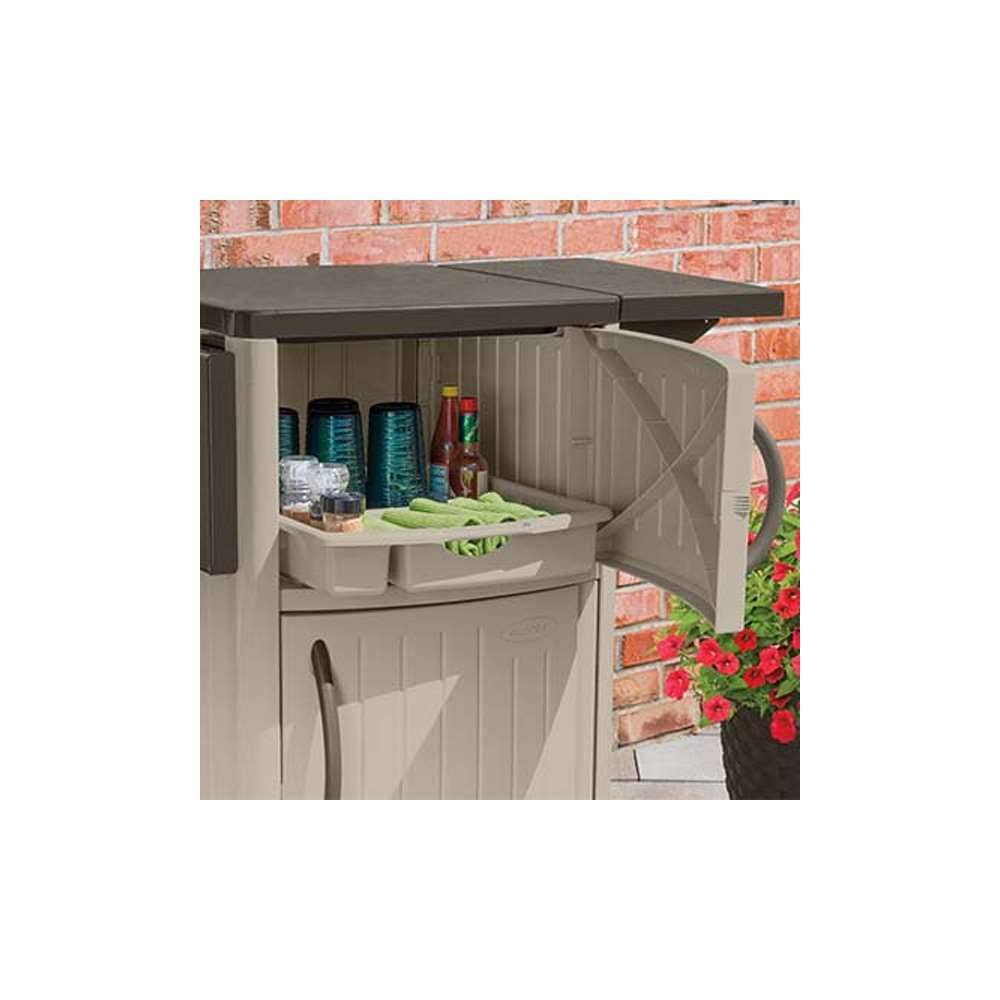 Taupe Outdoor Prep Station Cart G578297